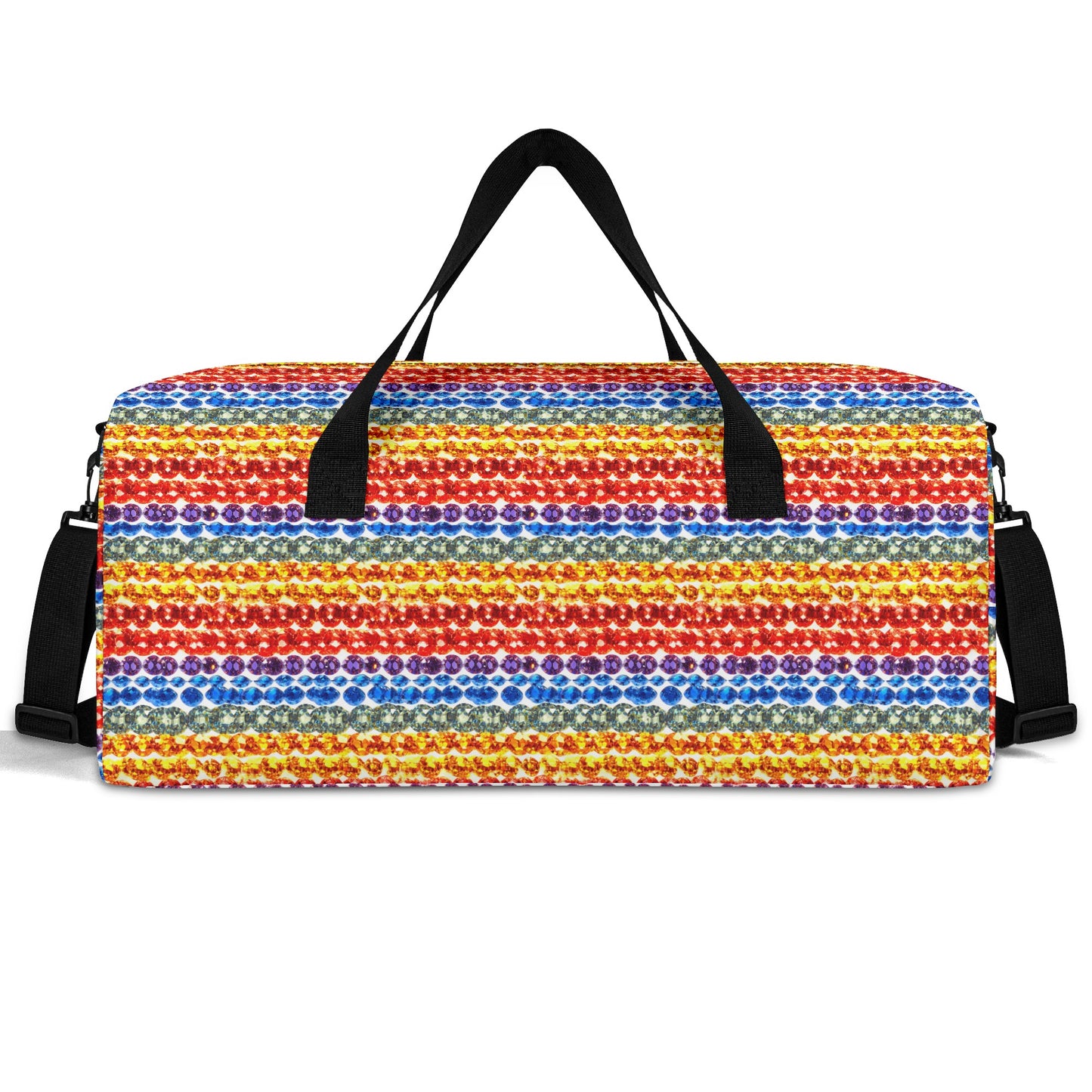 Bold Rainbow Duffel Bag |Minimalist Travel Duffel Bags Sport Gym Tote Bag | Pride LGBTQ Gym Bag