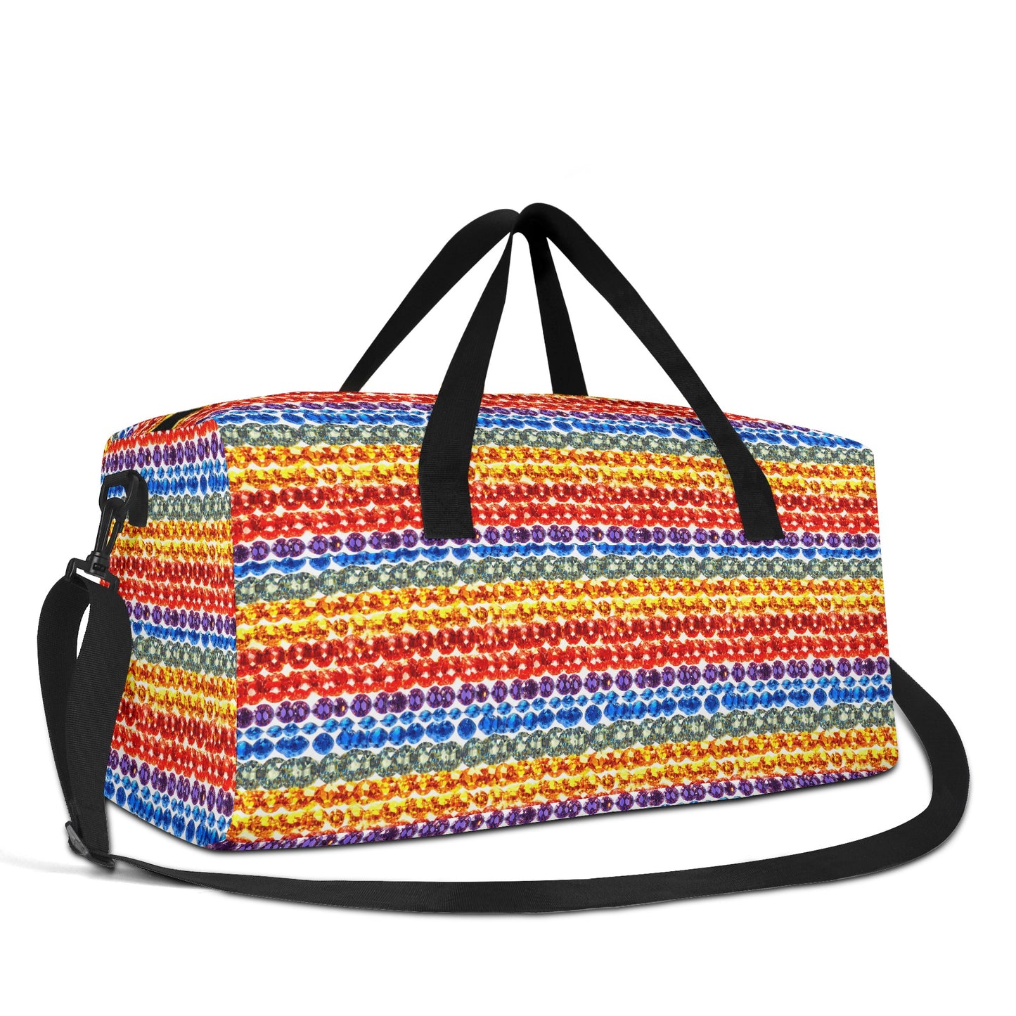 Bold Rainbow Duffel Bag |Minimalist Travel Duffel Bags Sport Gym Tote Bag | Pride LGBTQ Gym Bag