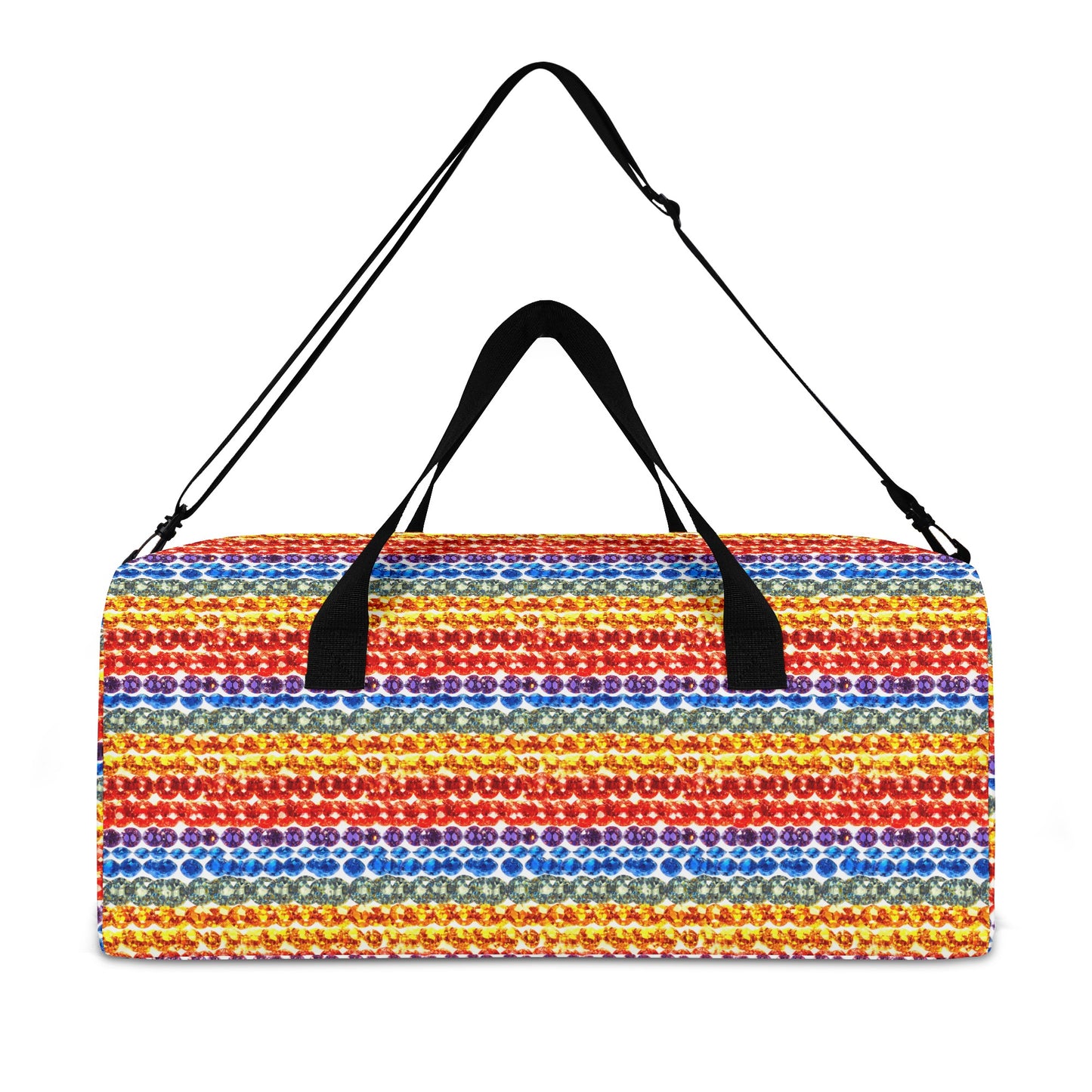 Bold Rainbow Duffel Bag |Minimalist Travel Duffel Bags Sport Gym Tote Bag | Pride LGBTQ Gym Bag