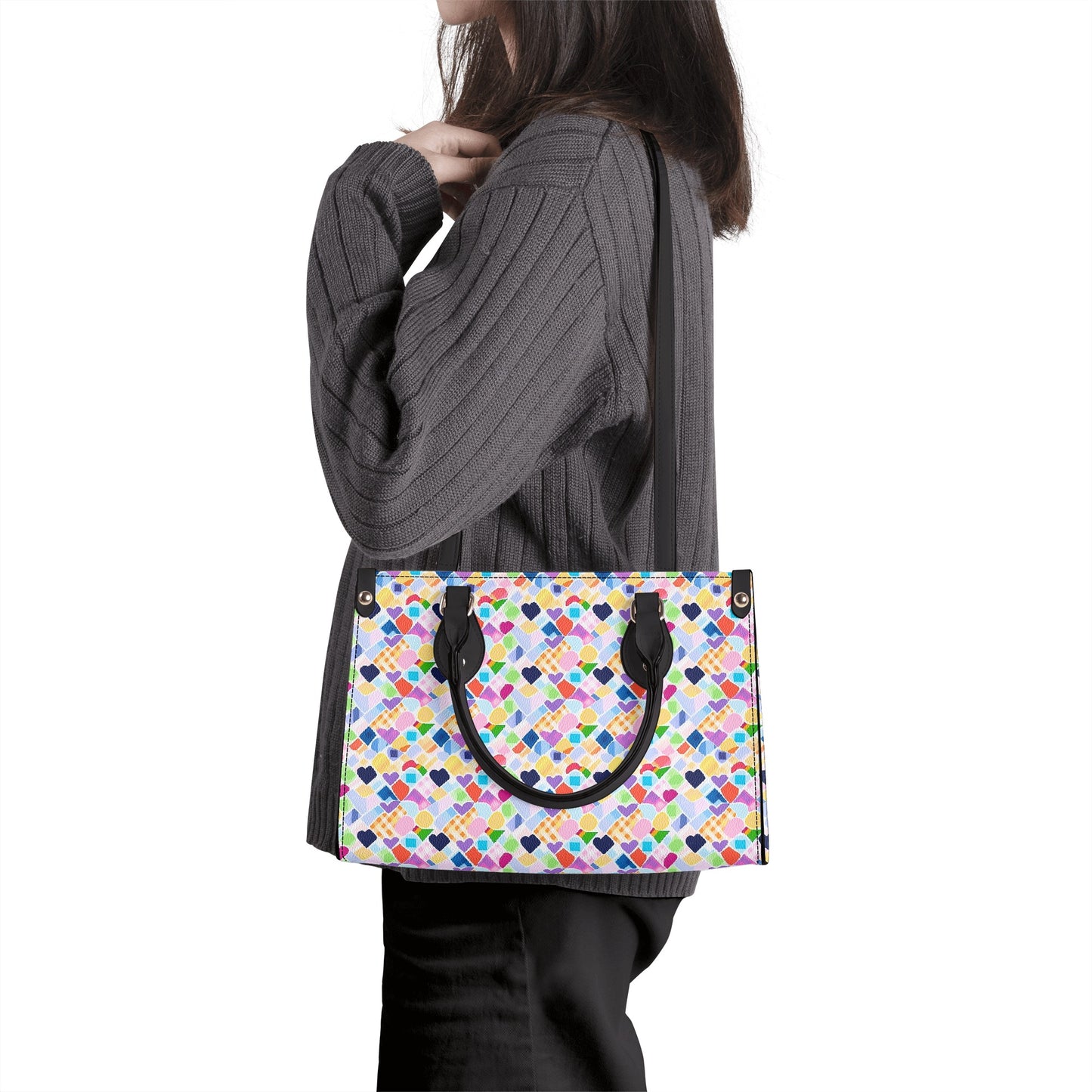 Rainbow Confetti Handbag | Boldly Queer, Unapologetically You | Women PU Handbag Version 1 With Shoulder Strap