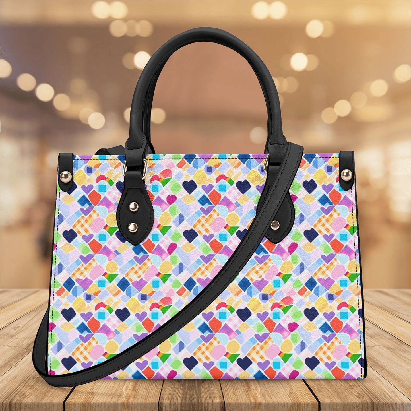 Rainbow Confetti Handbag | Boldly Queer, Unapologetically You | Women PU Handbag Version 1 With Shoulder Strap