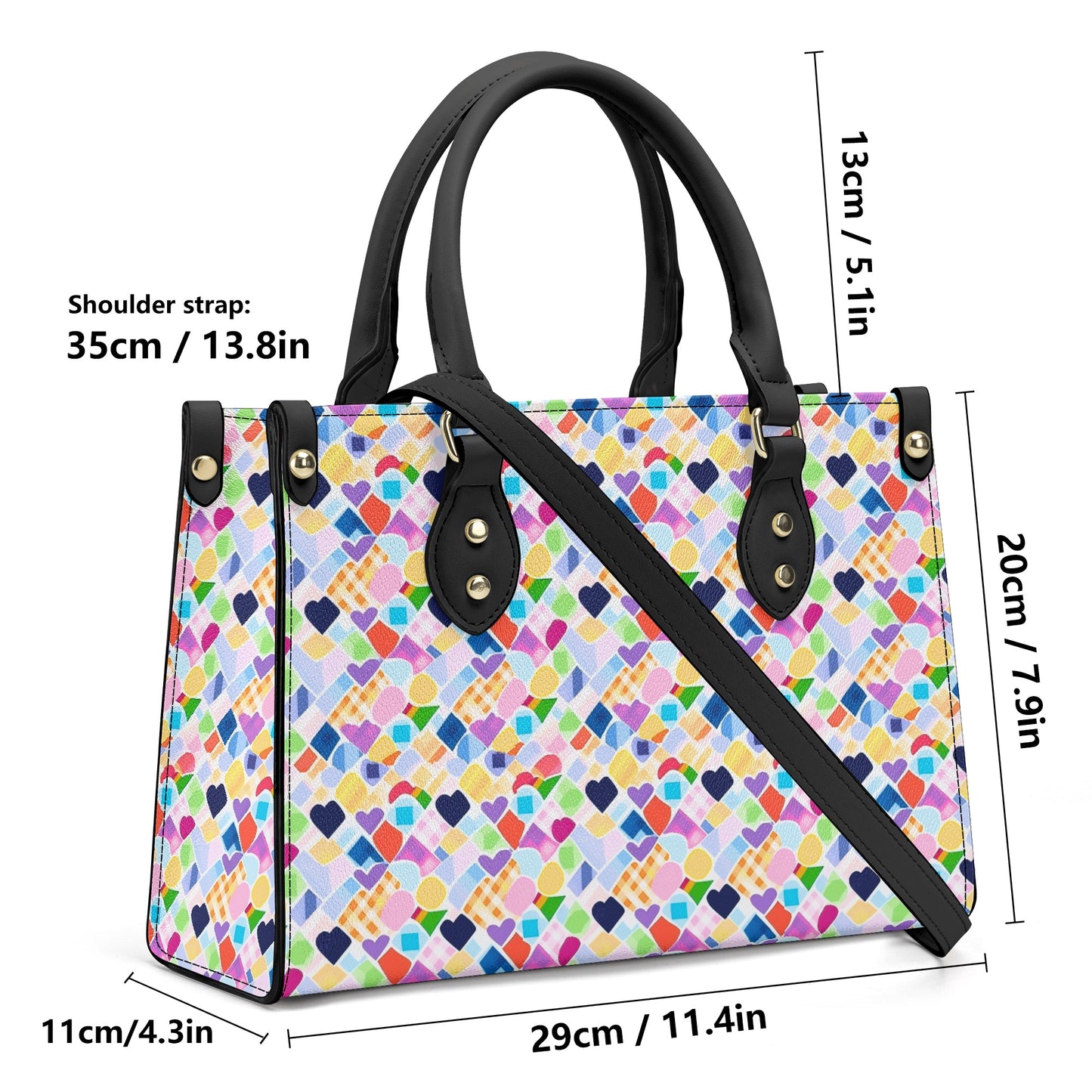 Rainbow Confetti Handbag | Boldly Queer, Unapologetically You | Women PU Handbag Version 1 With Shoulder Strap